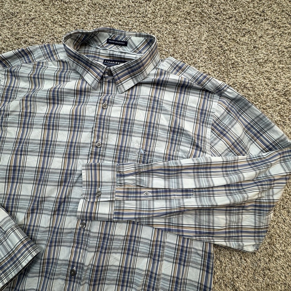Fish Hippie Co Solace Collection Button Down Dress Shirt Men's XL‎